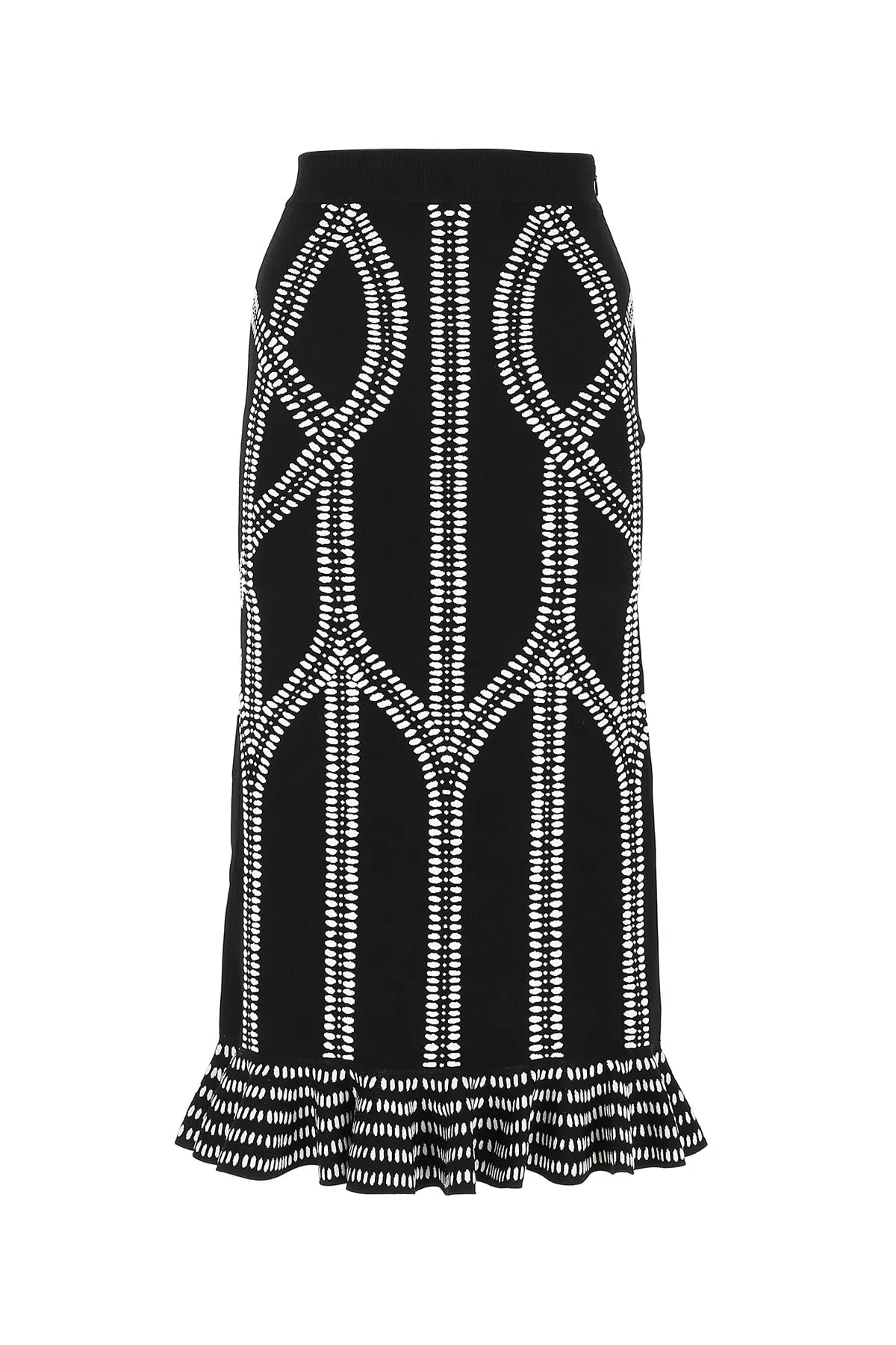Alexander McQueen Flared Hem Knitted Skirt