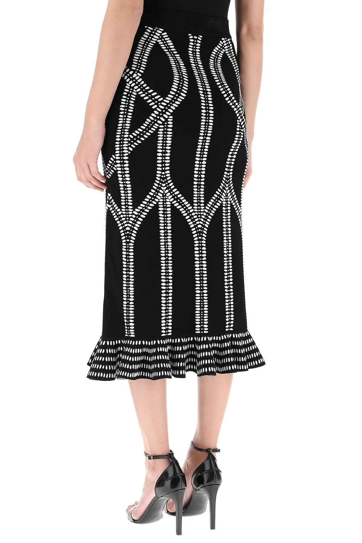 Alexander McQueen Flared Hem Knitted Skirt