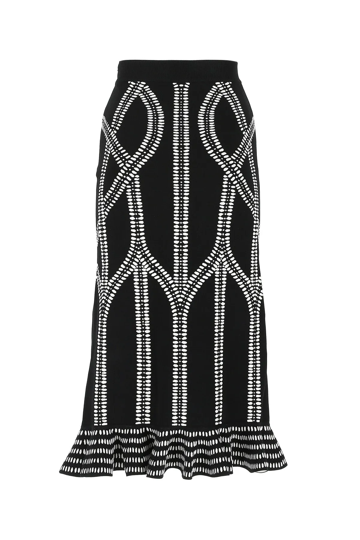 Alexander McQueen Flared Hem Knitted Skirt