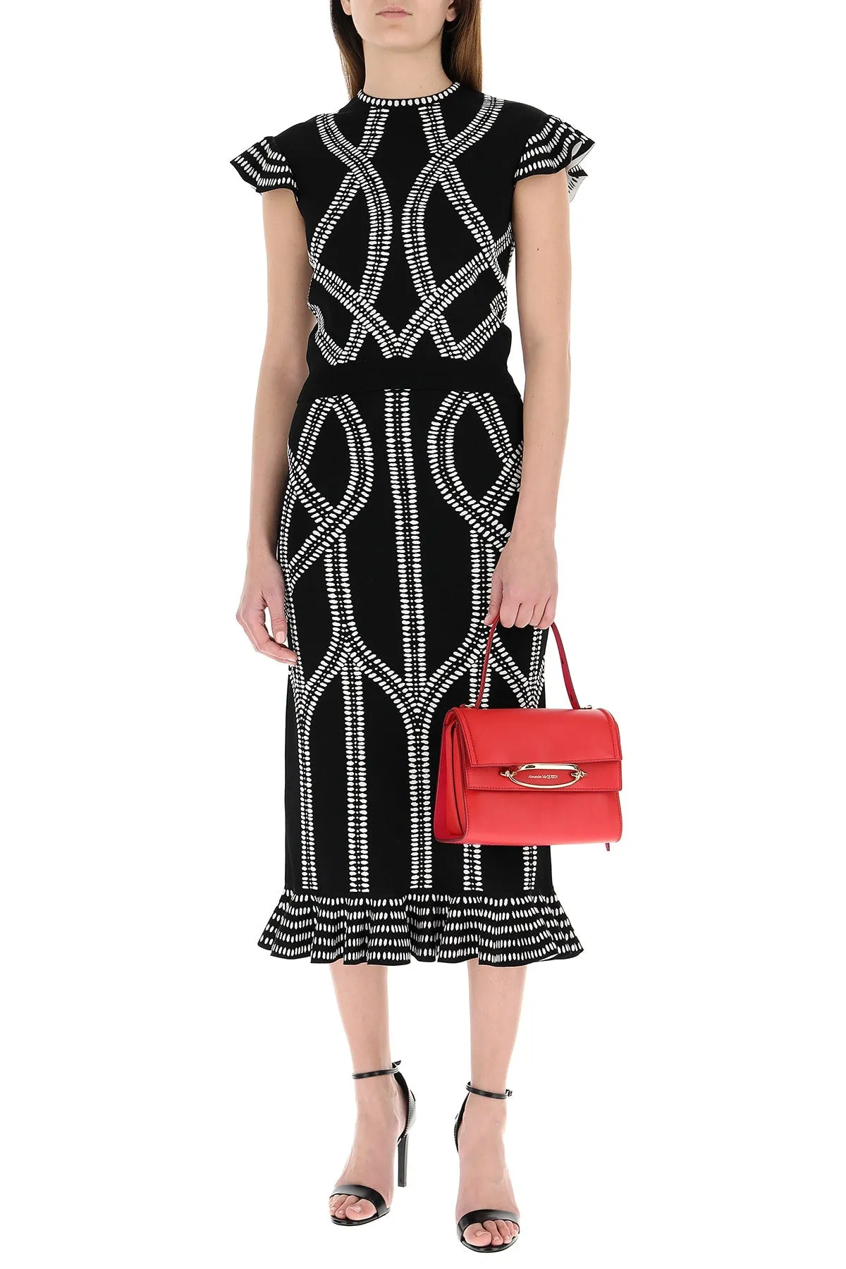Alexander McQueen Flared Hem Knitted Skirt