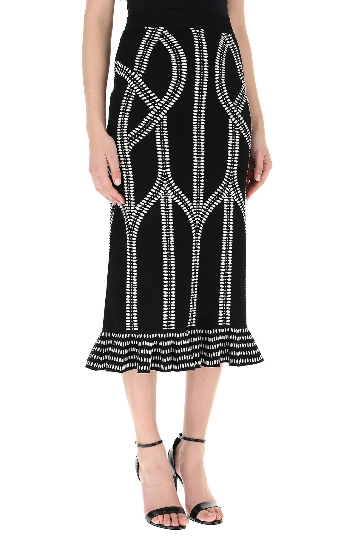 Alexander McQueen Flared Hem Knitted Skirt