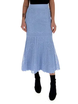 Alexander McQueen Knitted Flared Skirt