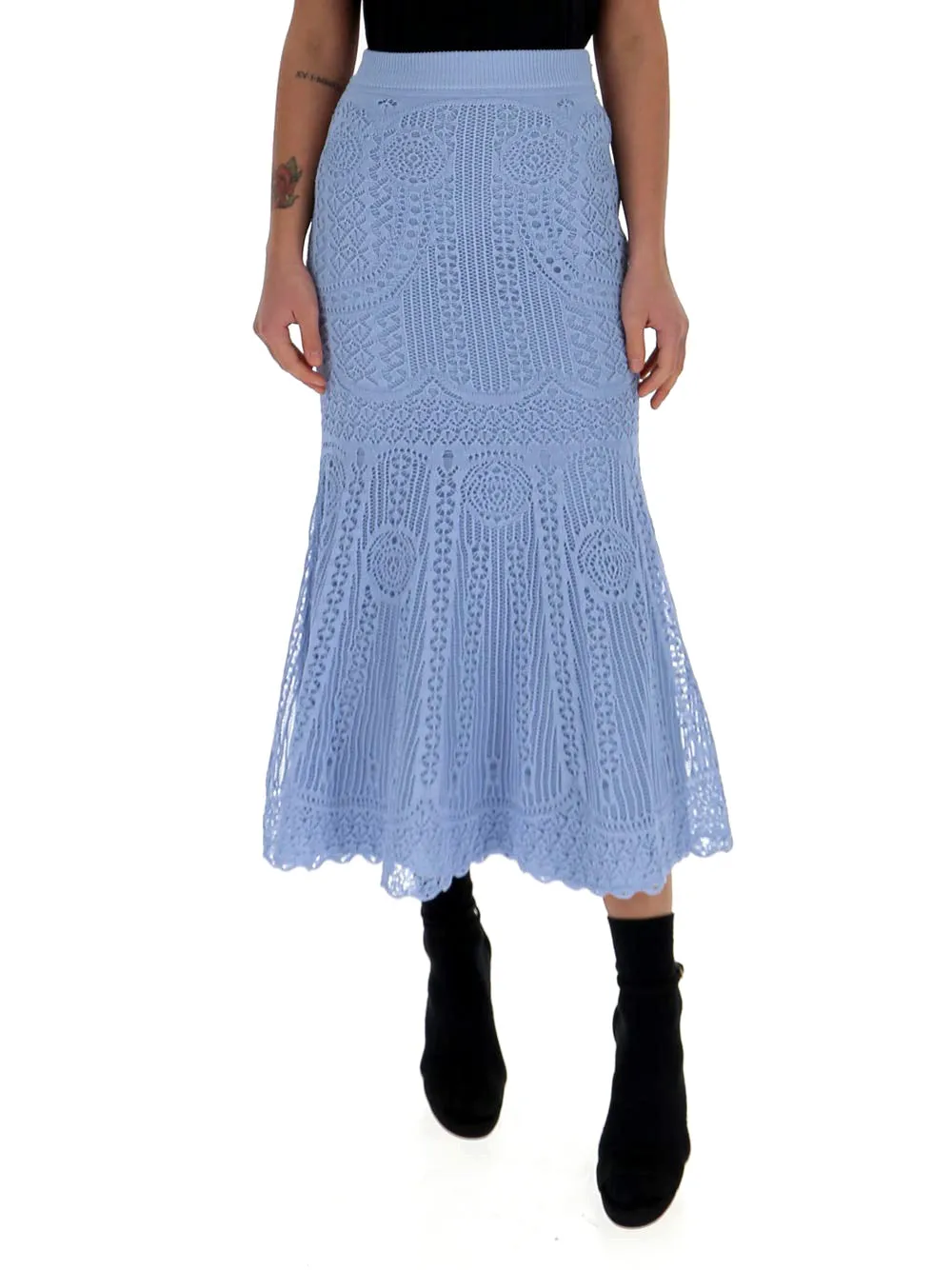 Alexander McQueen Knitted Flared Skirt