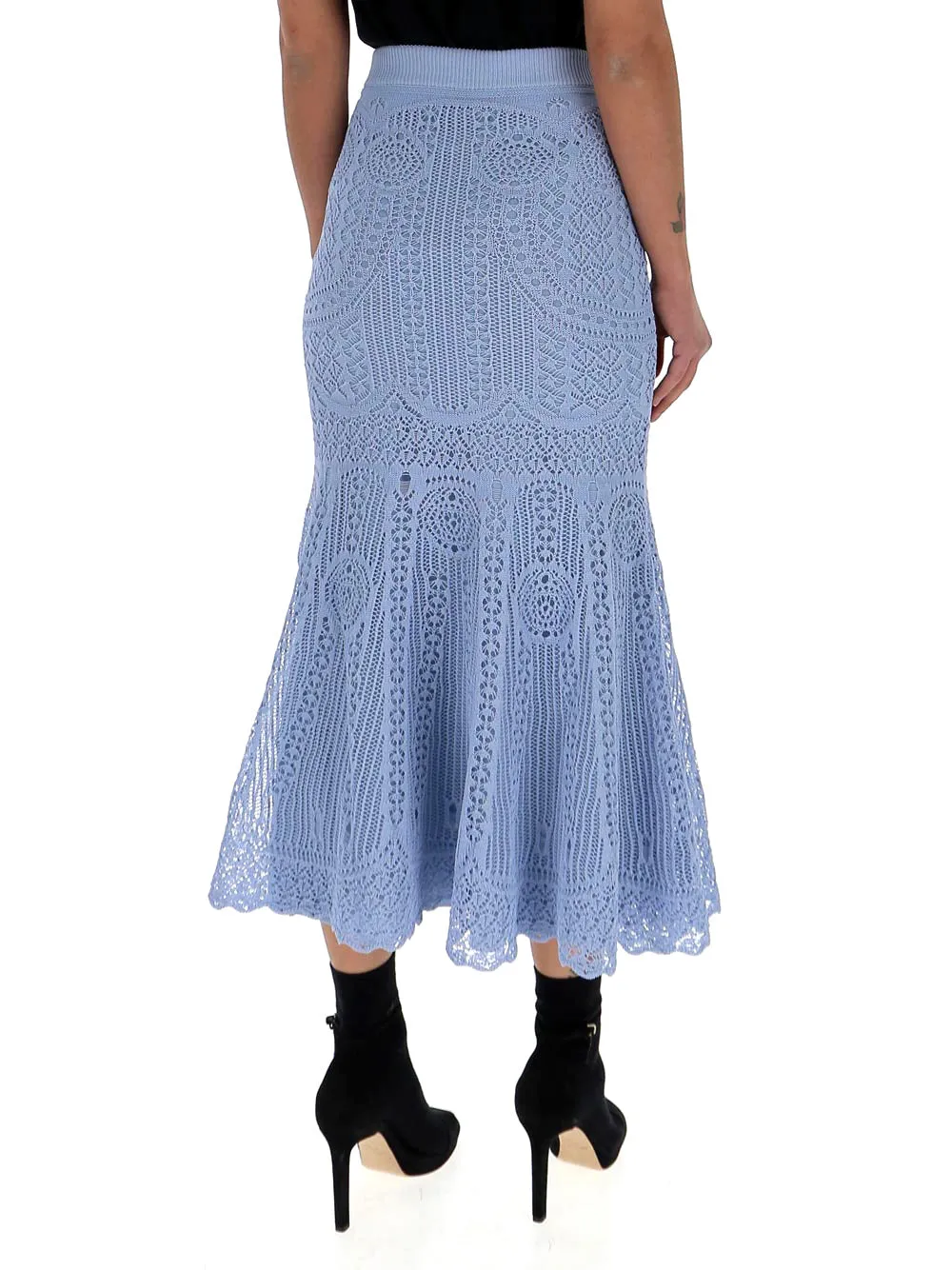 Alexander McQueen Knitted Flared Skirt
