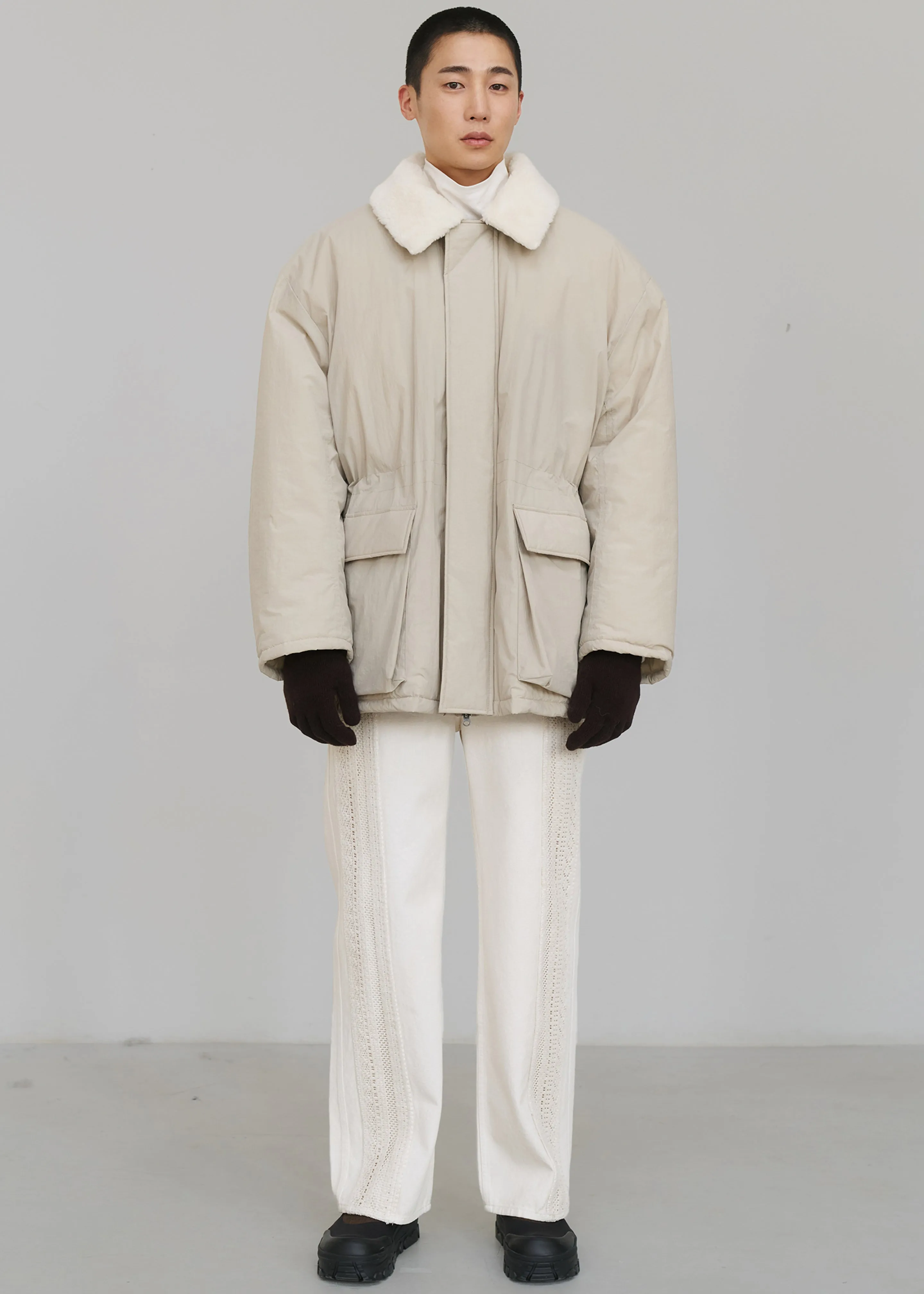 Amomento Padded Safari Jumper - Beige