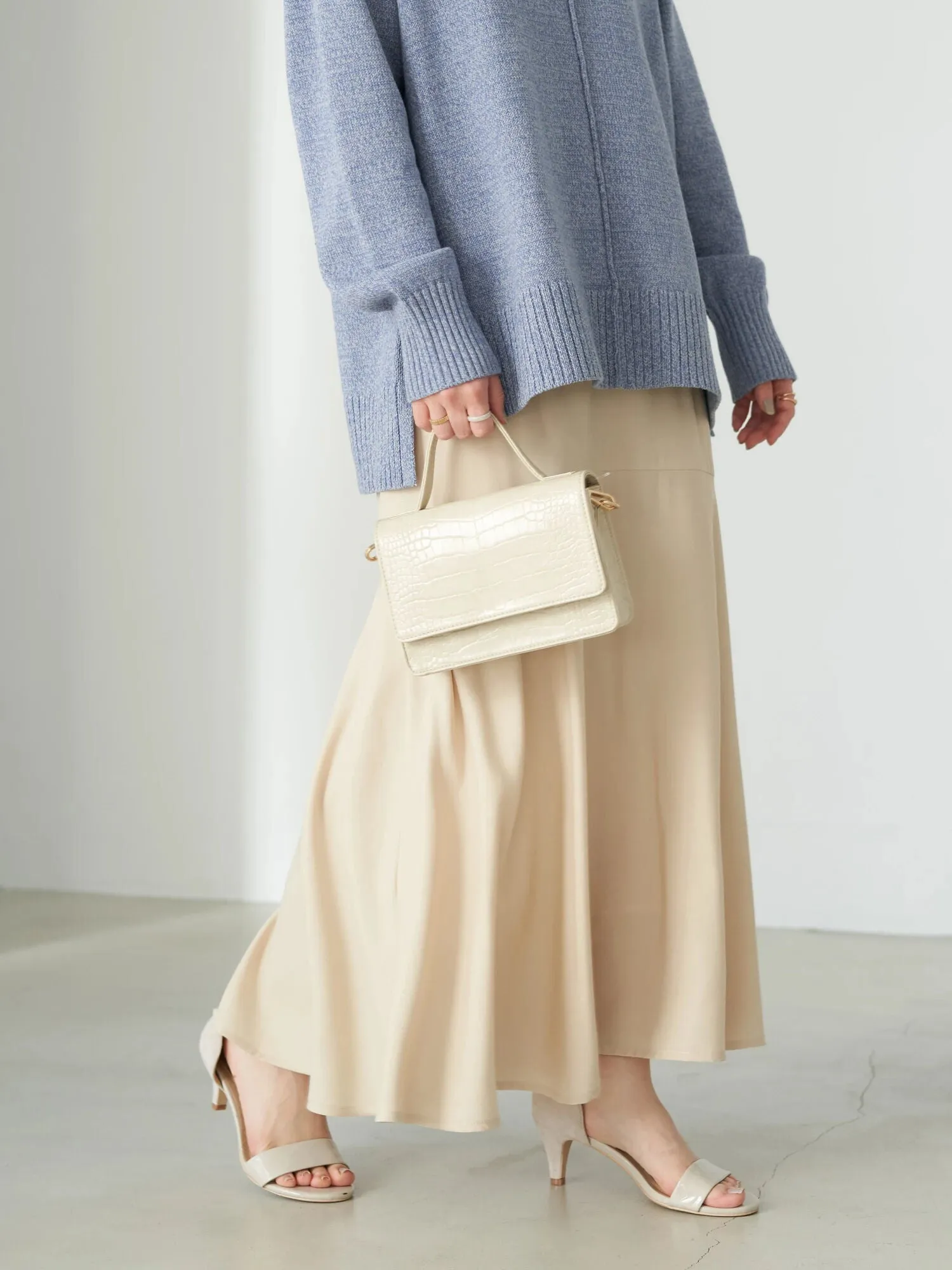 Anzu Switching Flared Skirt