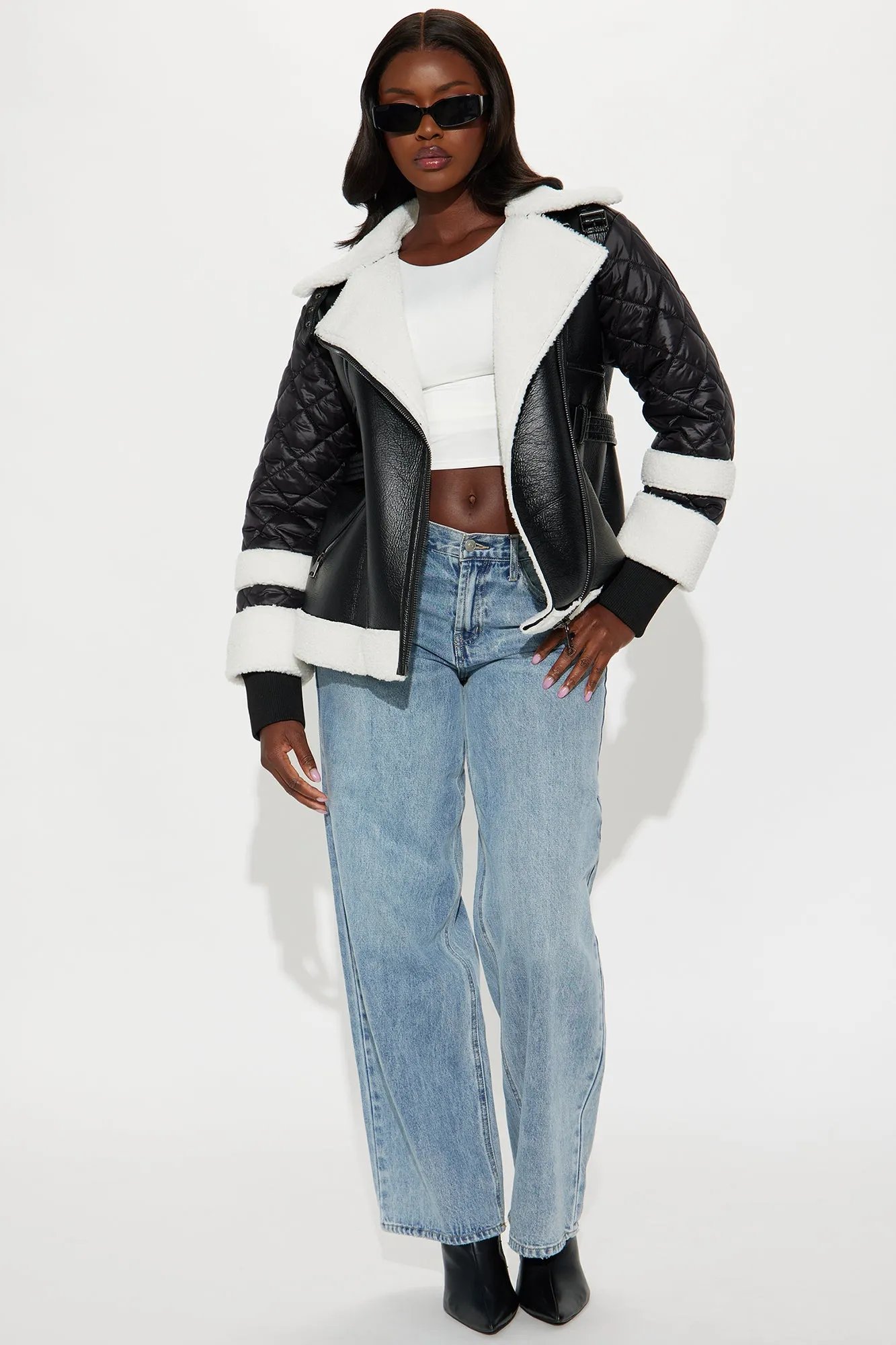 Aspen For The Weekend Faux Leather Coat - Black