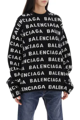 Balenciaga "logo all over print pullover