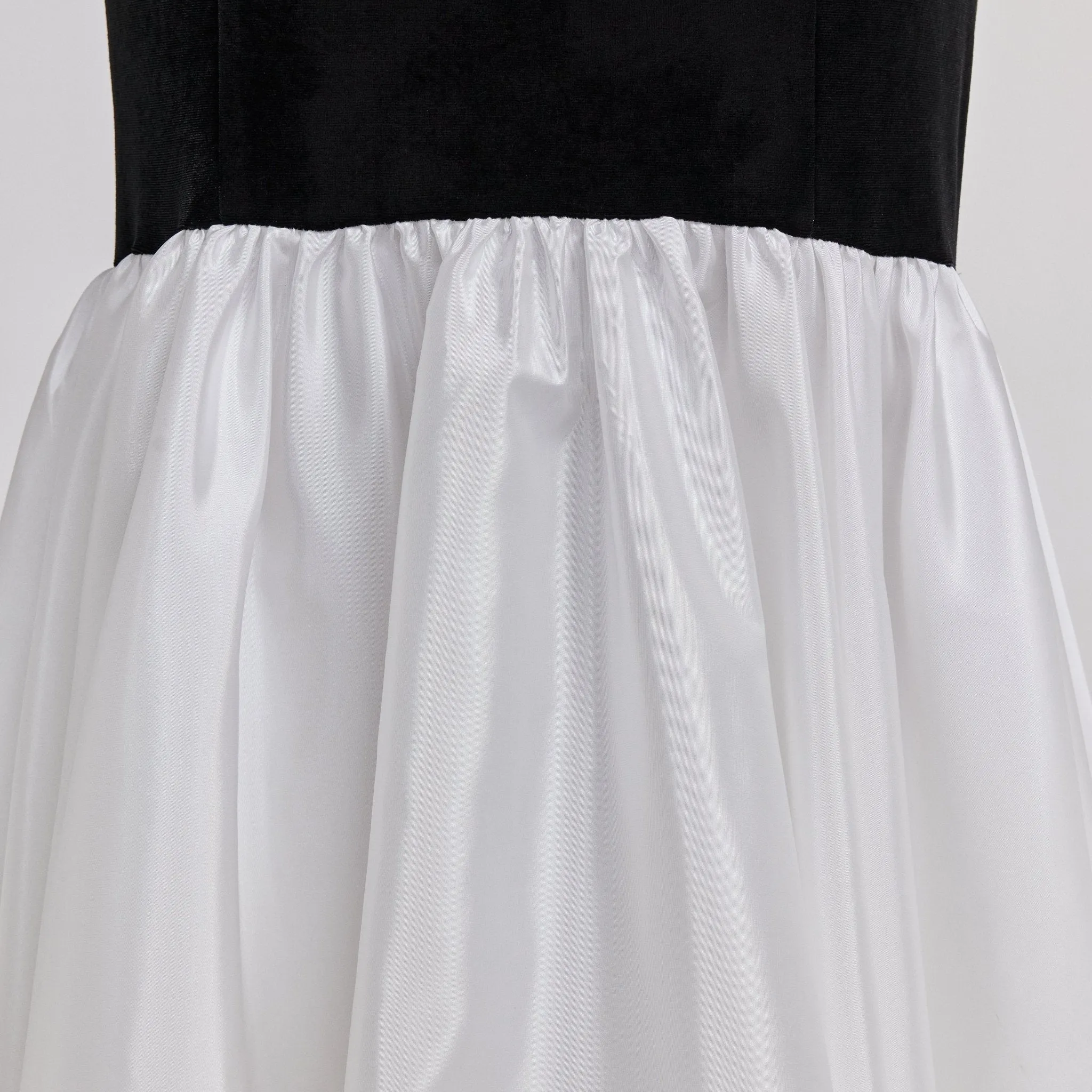 Black Velvet Off Shoulder Maxi Dress with White Ruffles