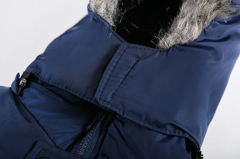 Boys Fur Collar Hooded Zipper Jacket