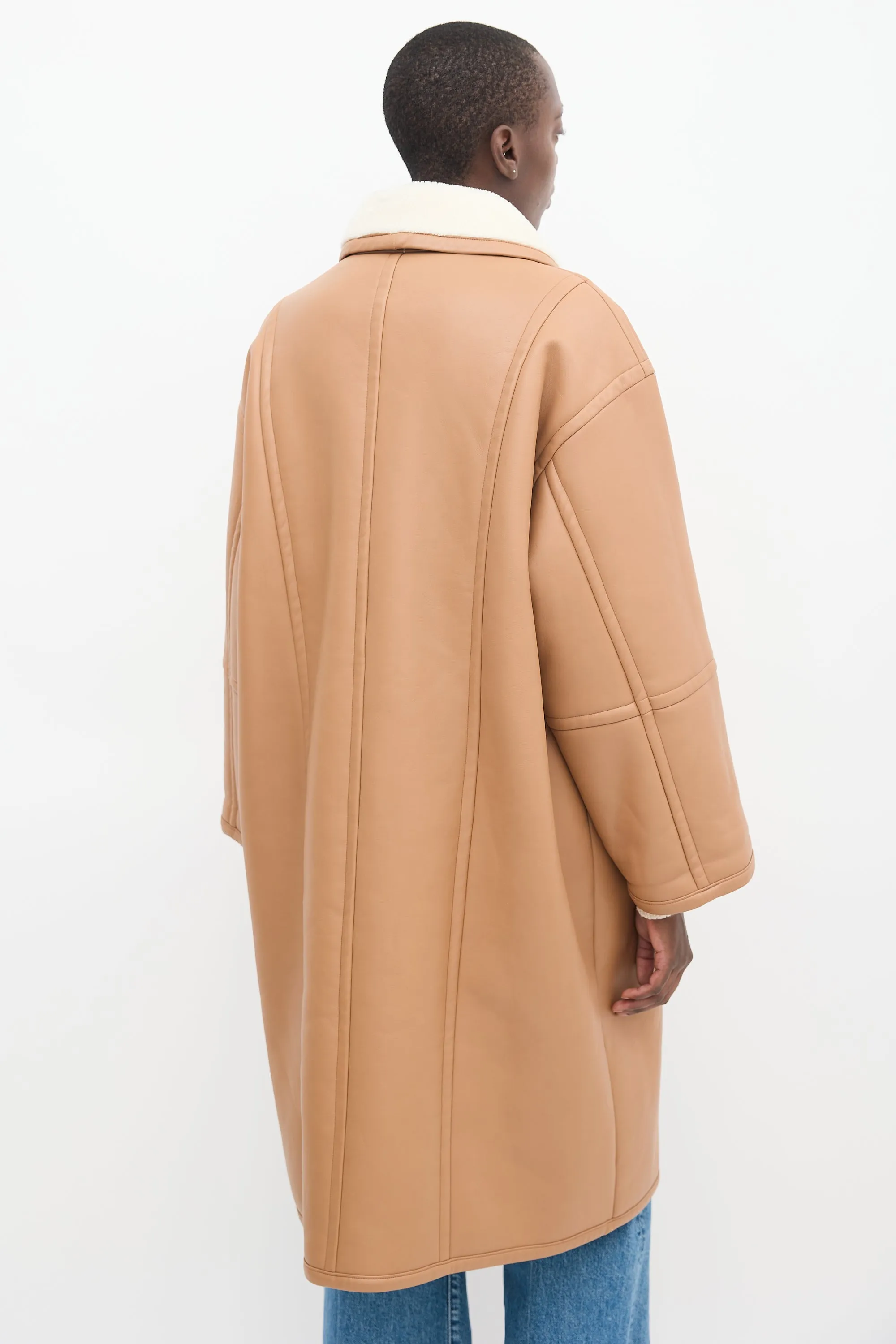 Brown Faux Leather Dolores Coat