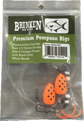Brunken Premium Pompano Rigs with Bead