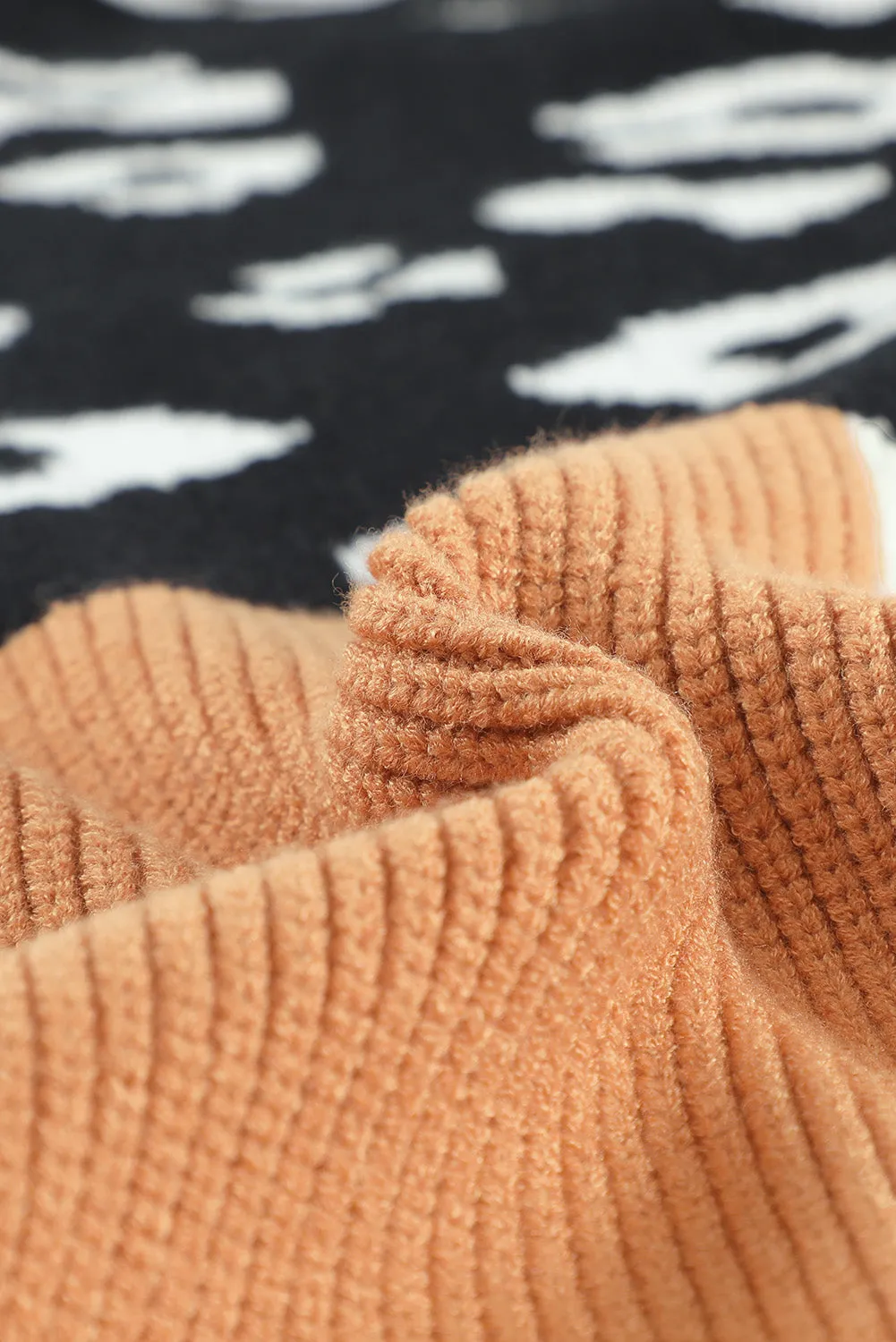 Colorblock Mock Neck Sweater