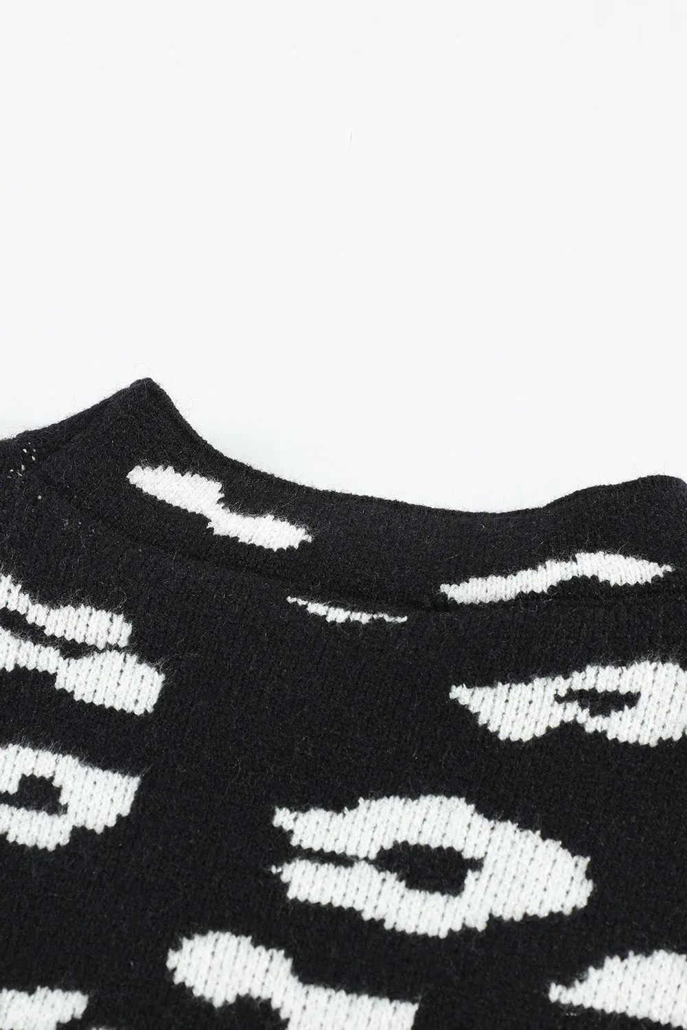 Colorblock Mock Neck Sweater