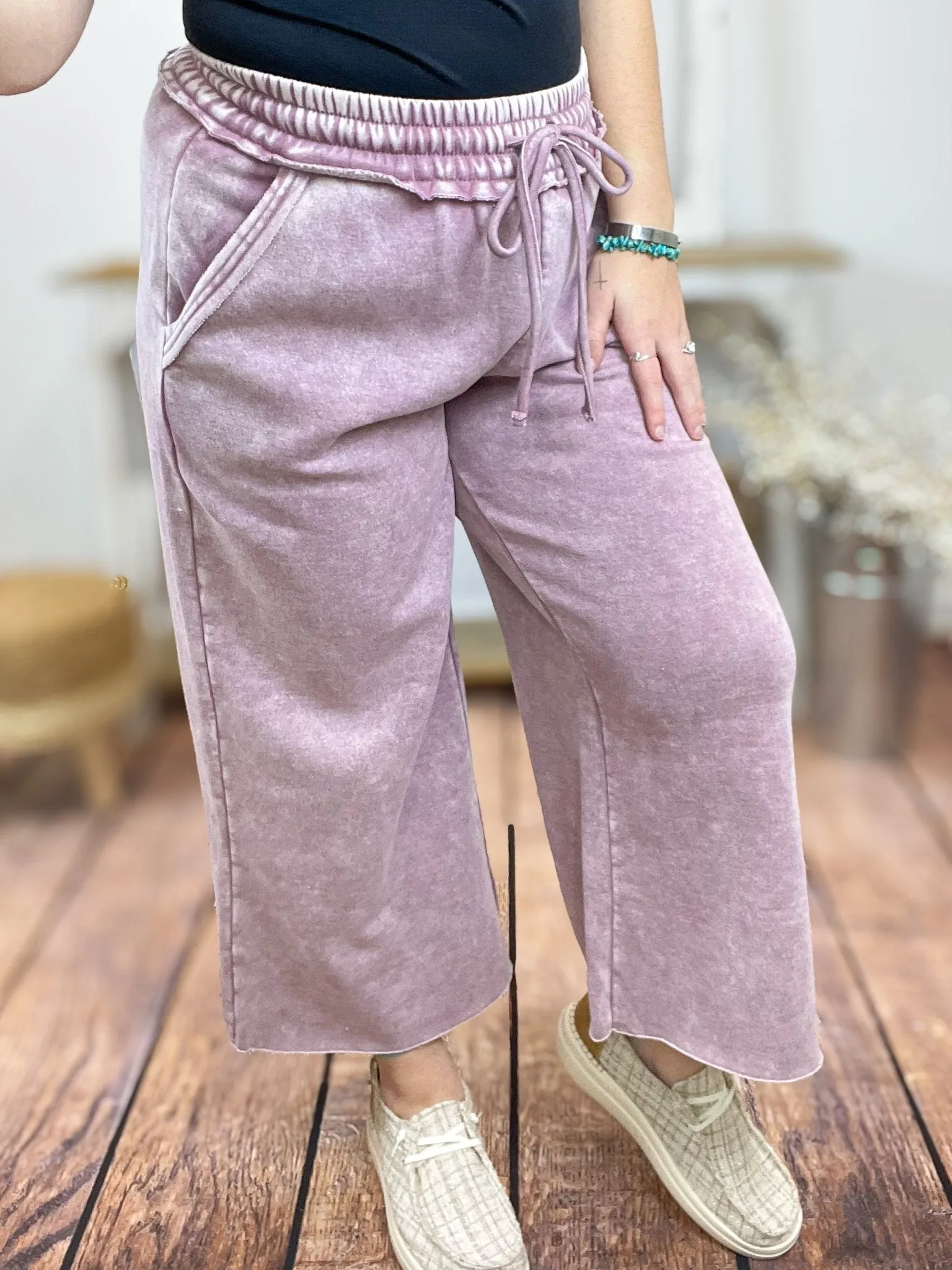 Cropped Jogger Lounge Pants Sweatpants