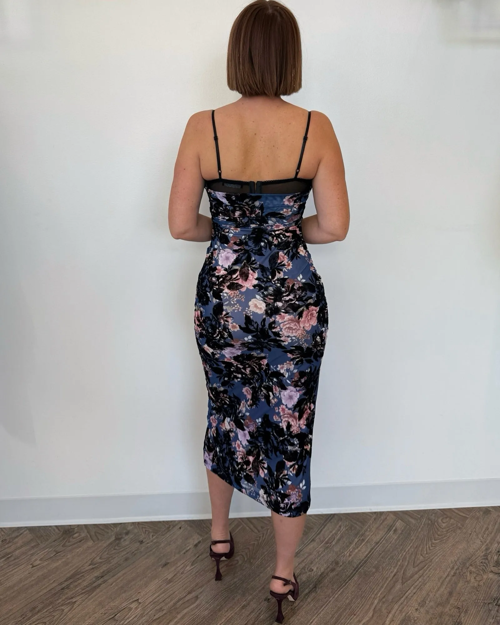 Daphne Fitted Floral Midi Dress