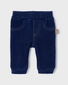 Dark Denim Fleece Lined Baby Sweatpants