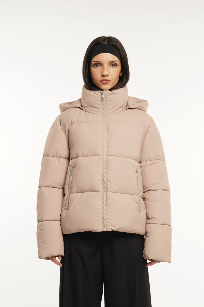 Detachable Hood Puffer Jacket