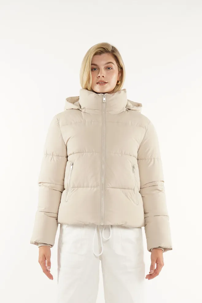 Detachable Hood Puffer Jacket