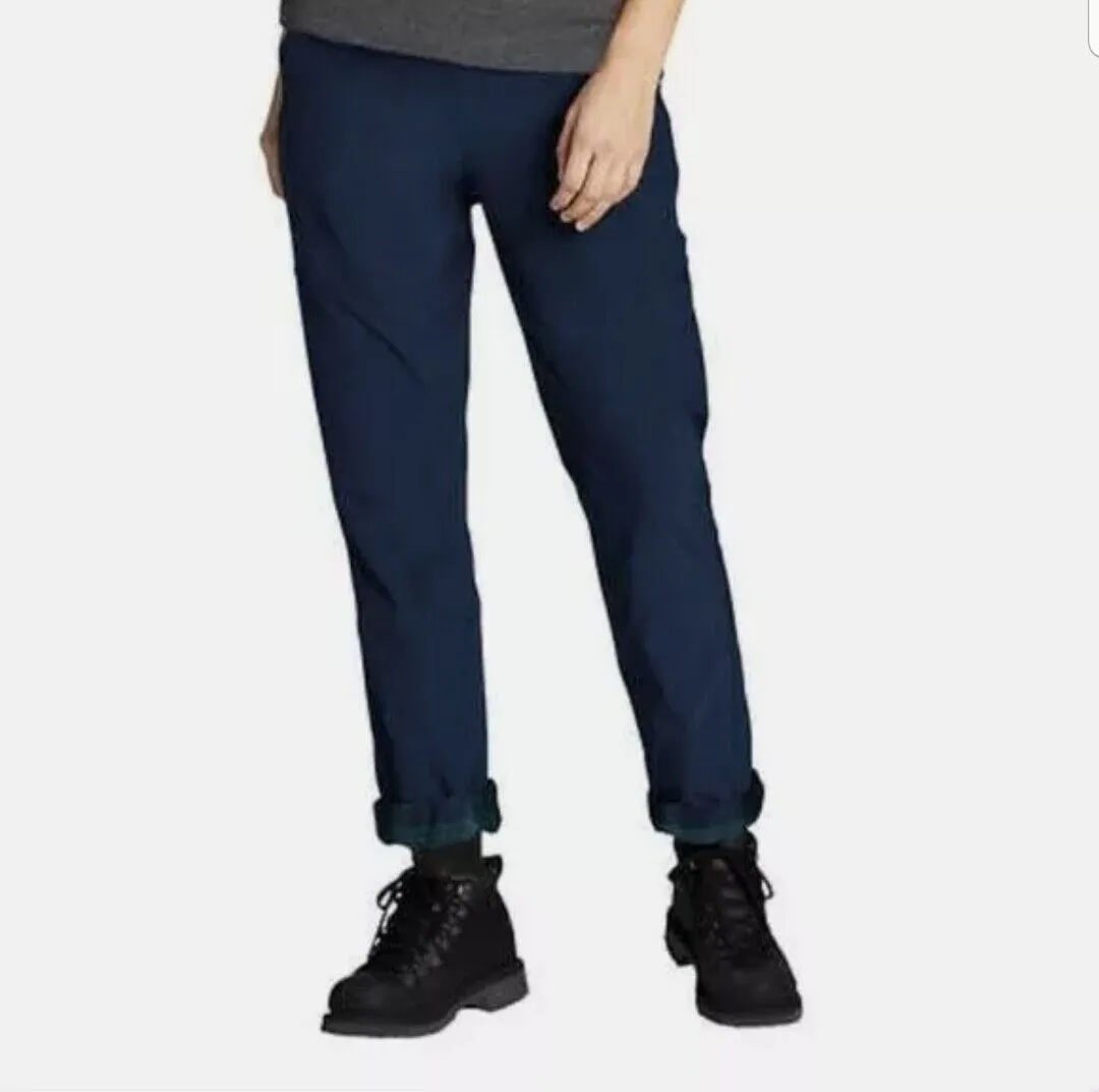 Eddie Bauer Polar Fleece Lined Pants Black Womens