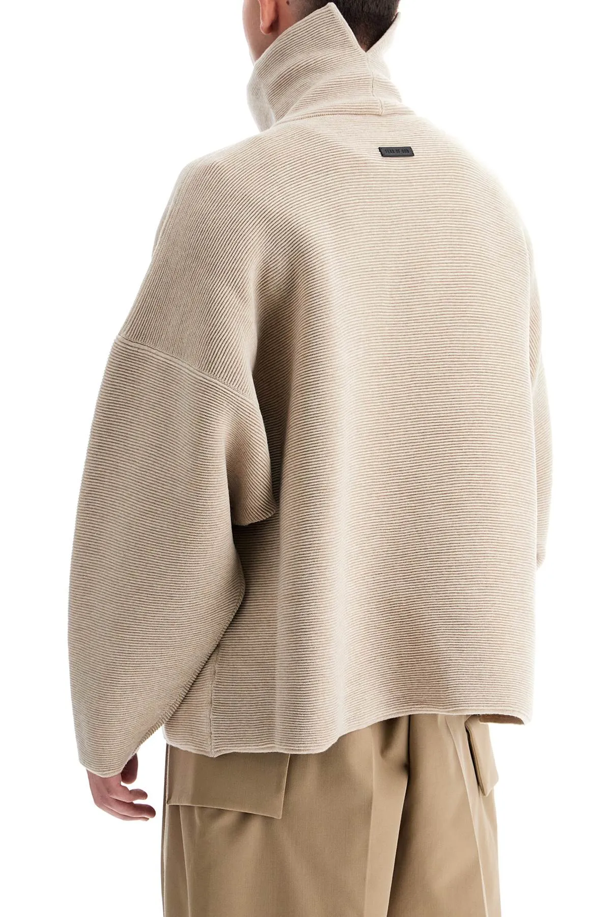 high-neck ottoman pullover