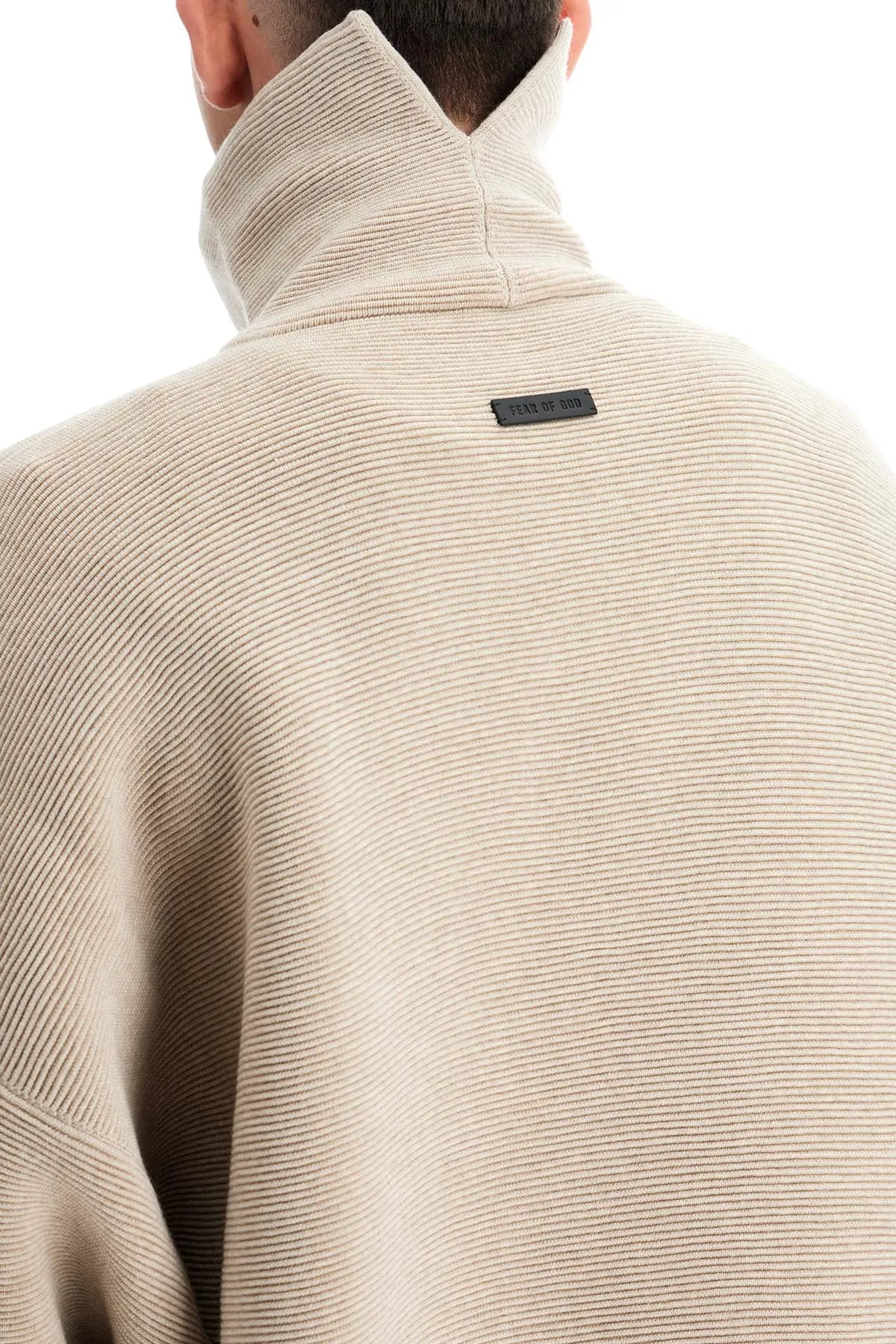 high-neck ottoman pullover