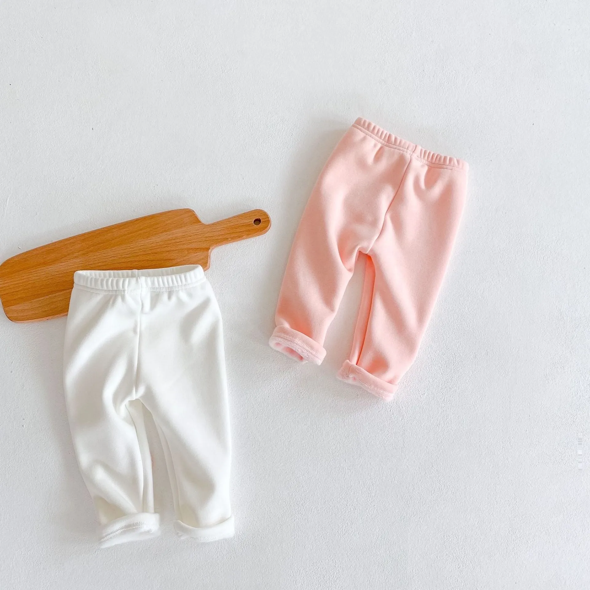 Love Heart Leggings - Fleece Lined (White)