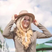 Luxury 100% Cashmere & Feather Trim Fitted Jacket in Olive By Feathers Of Italy One Of A Kind
