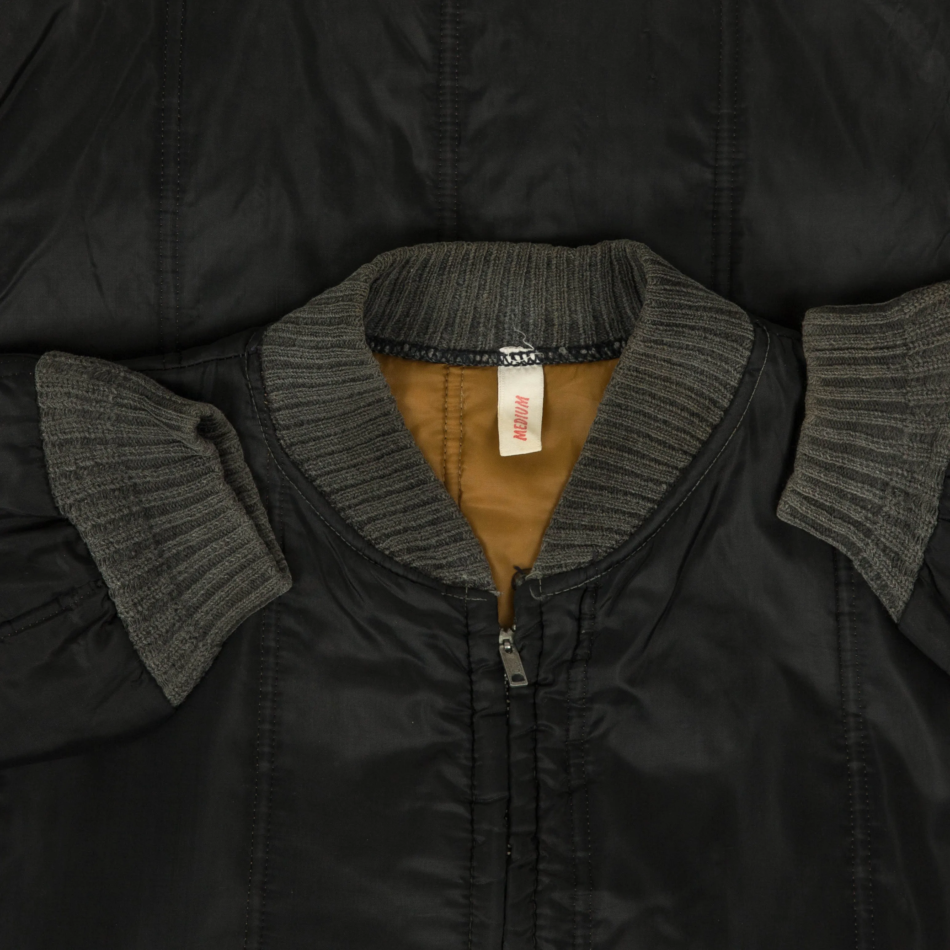 MEN'S VINTAGE 1980S QUILTED BOMBER JACKET - MEDIUM