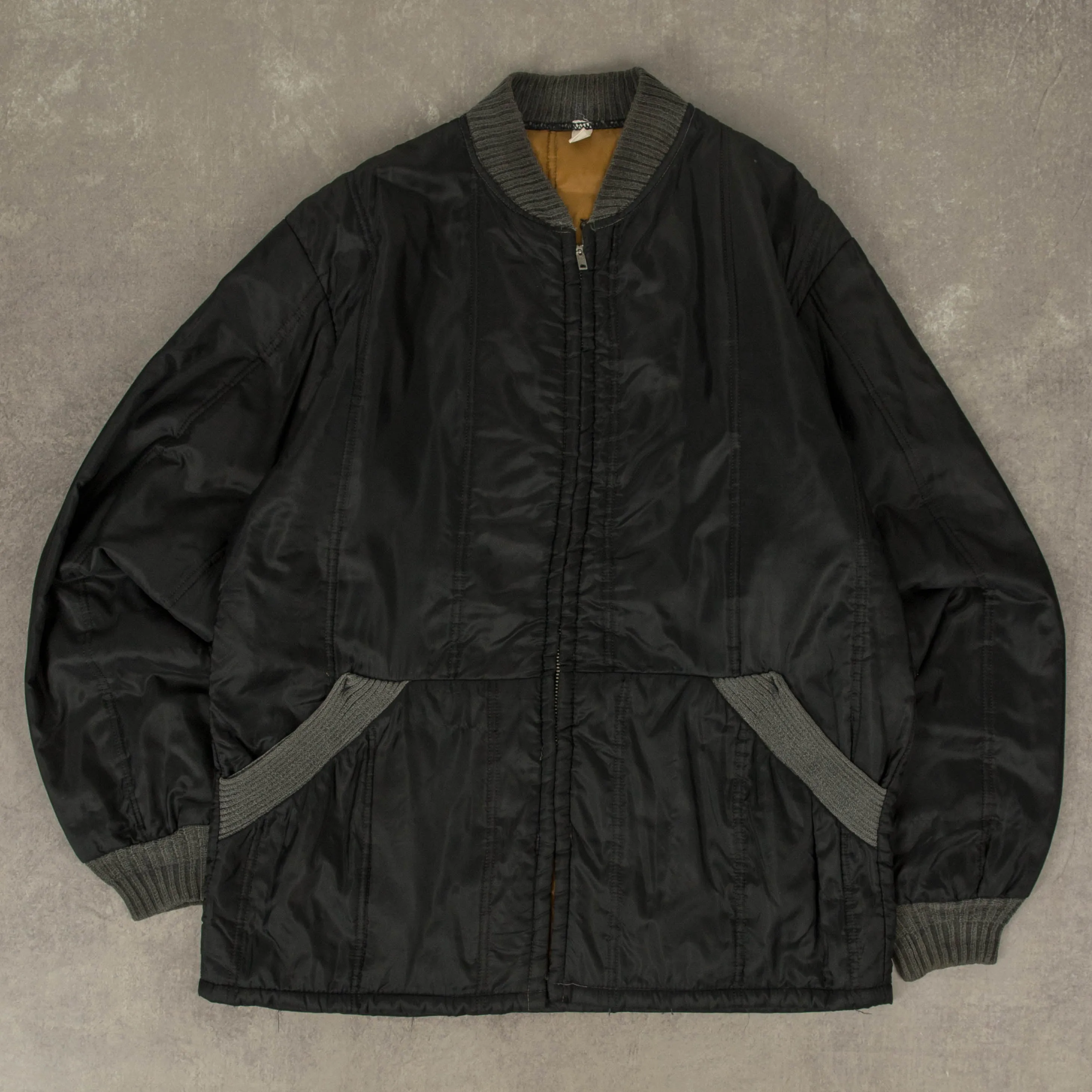 MEN'S VINTAGE 1980S QUILTED BOMBER JACKET - MEDIUM