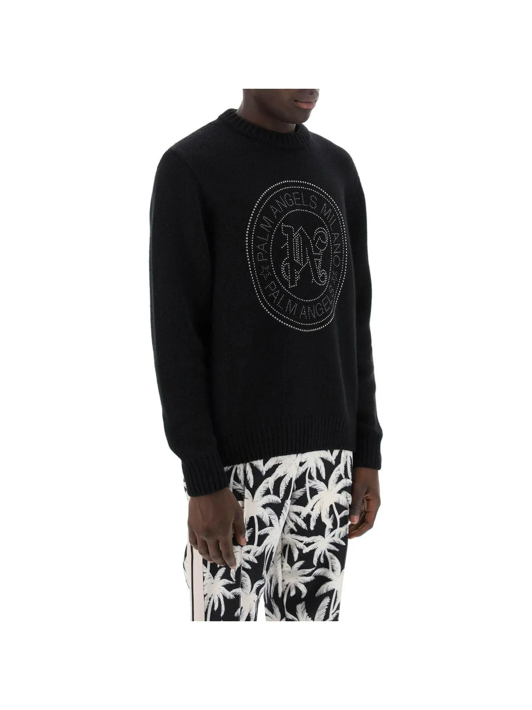 Milano Stud Wool-Cashmere Sweater
