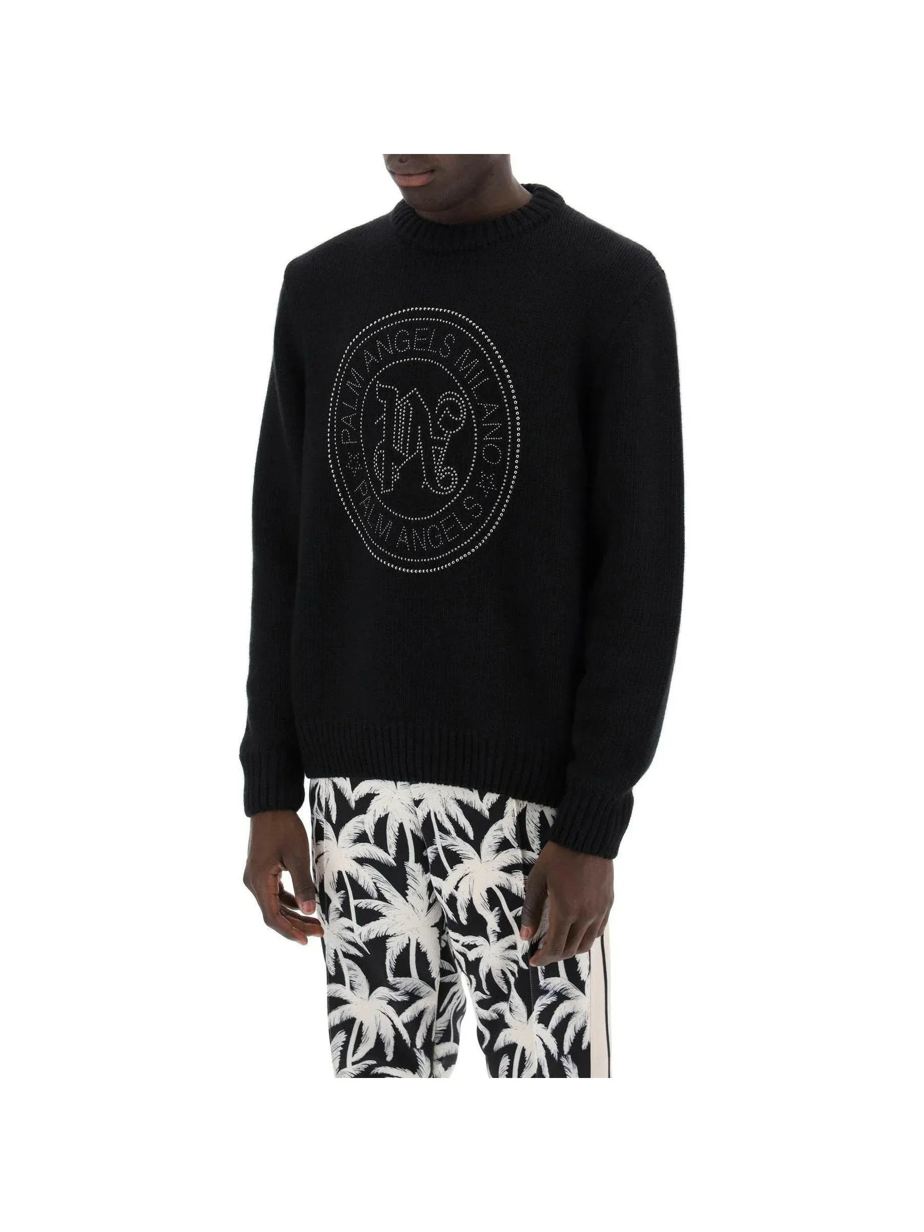 Milano Stud Wool-Cashmere Sweater