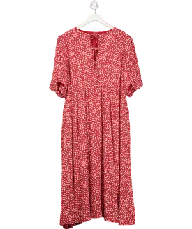 Mint Velvet Red Lip Print Midi Dress UK 18
