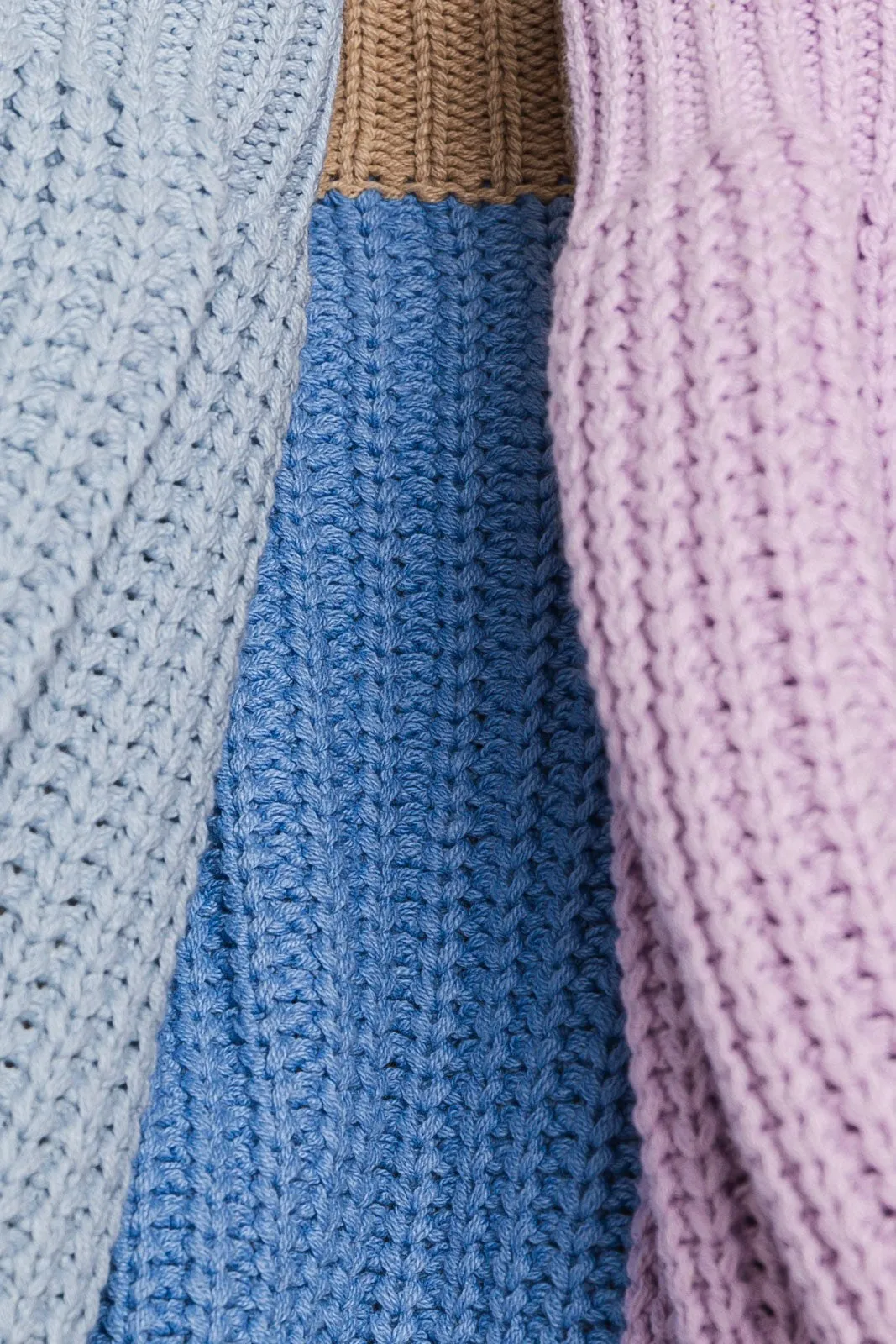 Mock Neck Colorblock Sweater