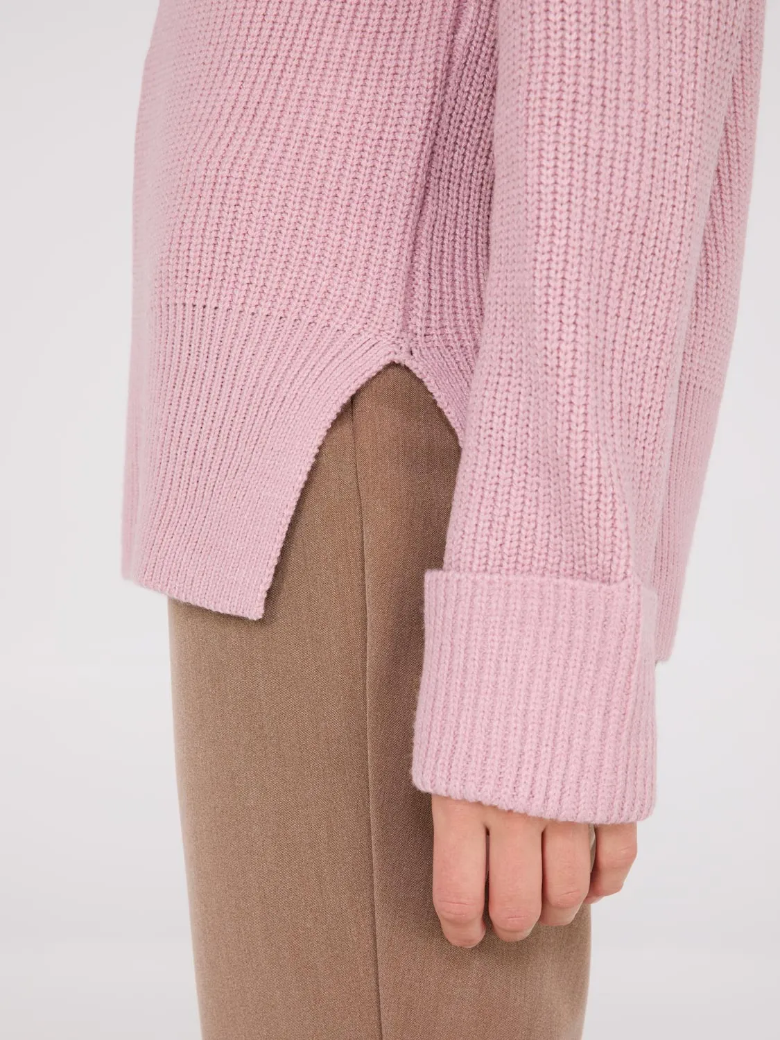 Mock Neck Shaker Stitch Sweater
