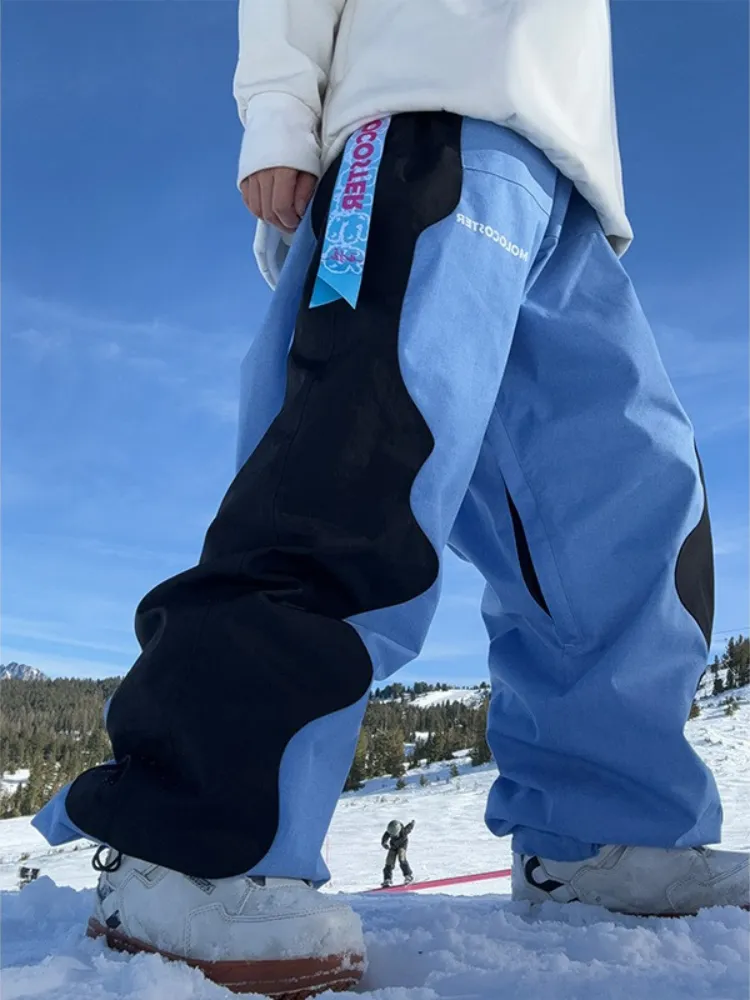 Molocoster Blue Jeans Baggy Snow Pants - Unisex