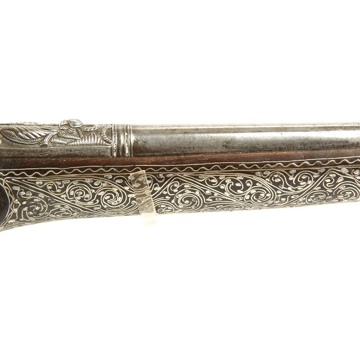 Original Ottoman Empire 1815 Pair of Flintlock Ball Butted Pistols