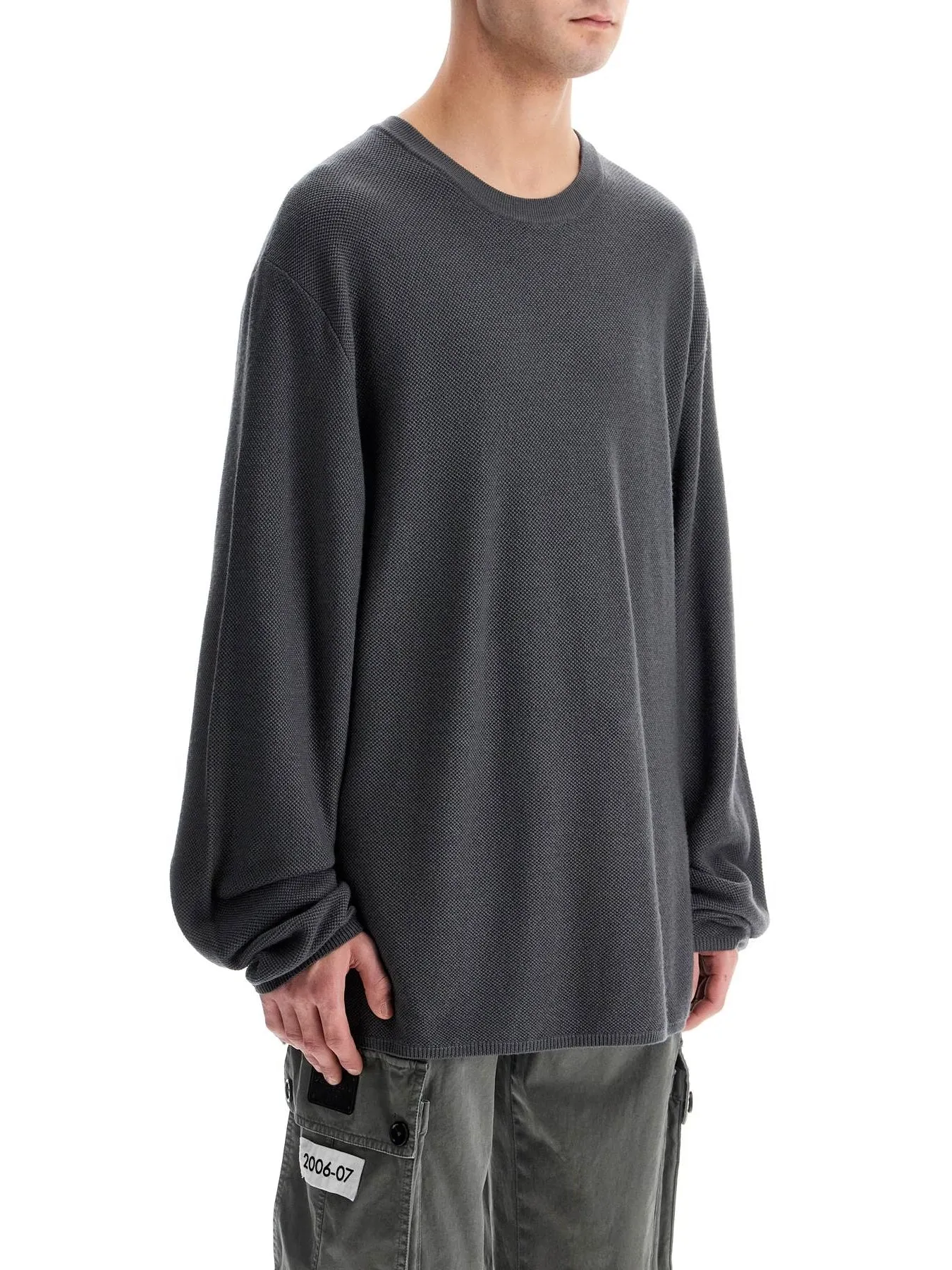 Oversized Crewneck Knit Sweater