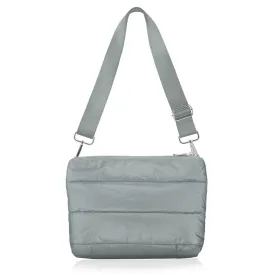Puffer Purse in Shimmer Gray