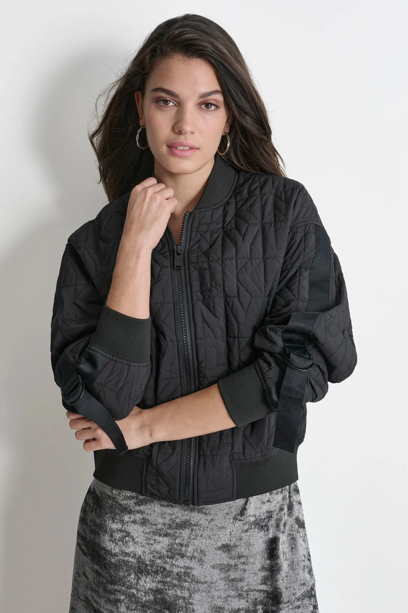 QUILTED LOGO BOMBER