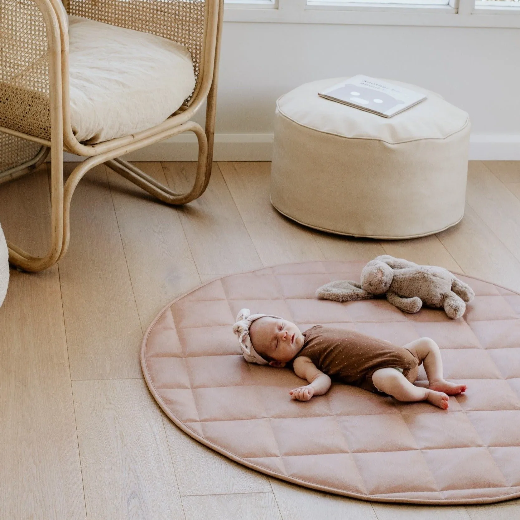 Quilted Vegan Leather Playmat - Posie