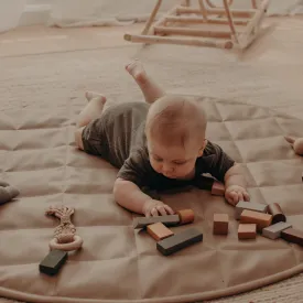 Quilted Vegan Leather Playmat - Tan