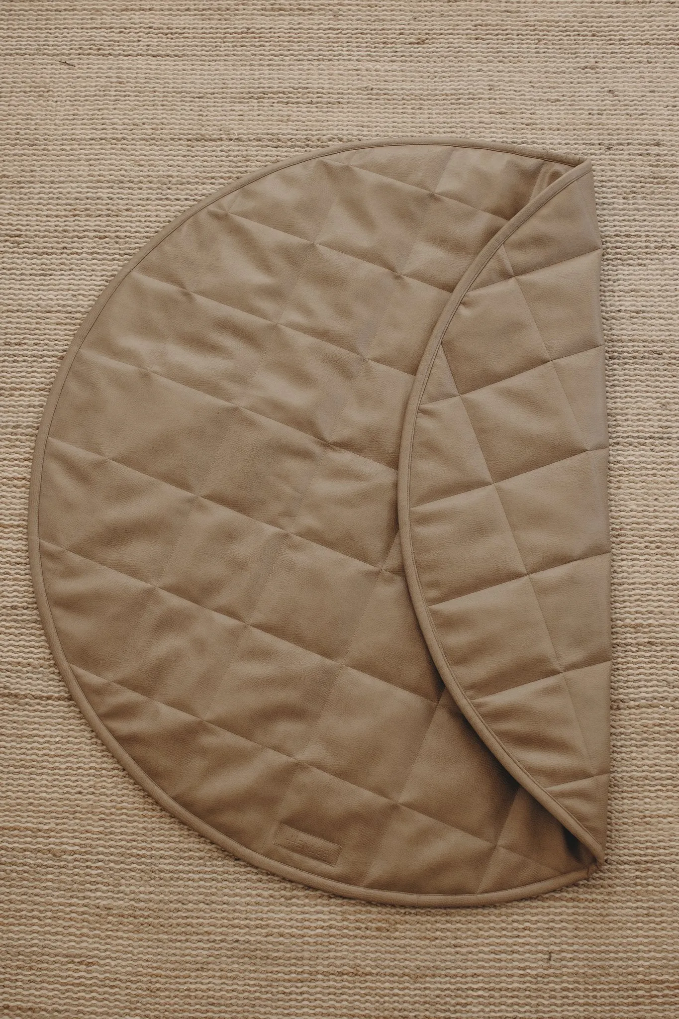 Quilted Vegan Leather Playmat - Tan