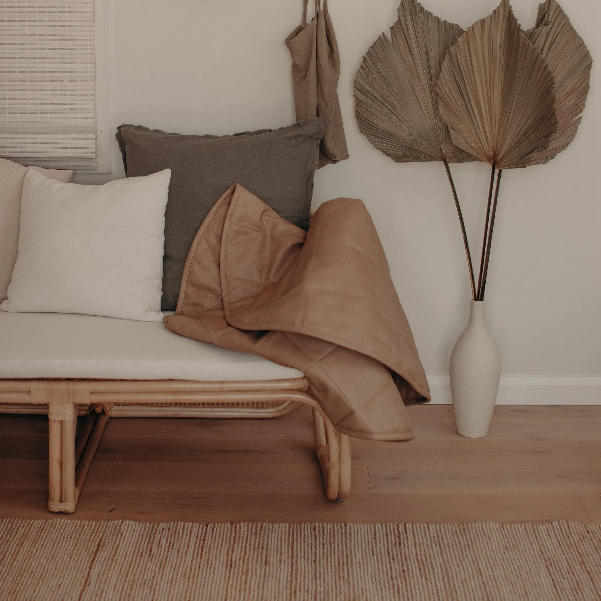 Quilted Vegan Leather Playmat - Tan