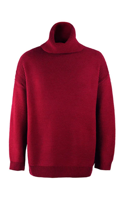 Thick Knitted Chunky Turtle Neck Sweater