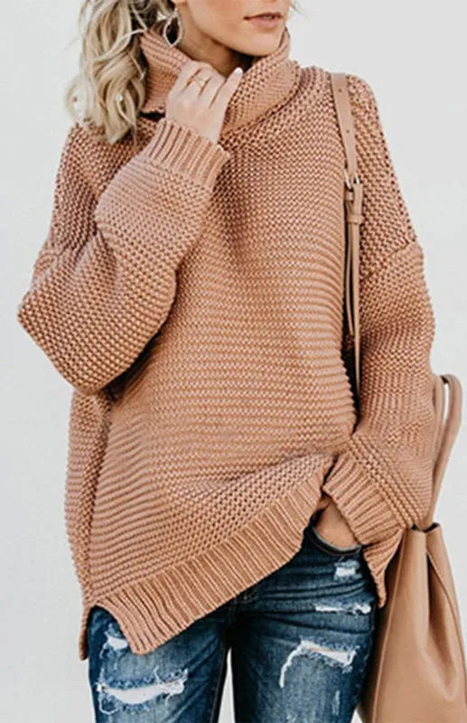 Thick Knitted Chunky Turtle Neck Sweater