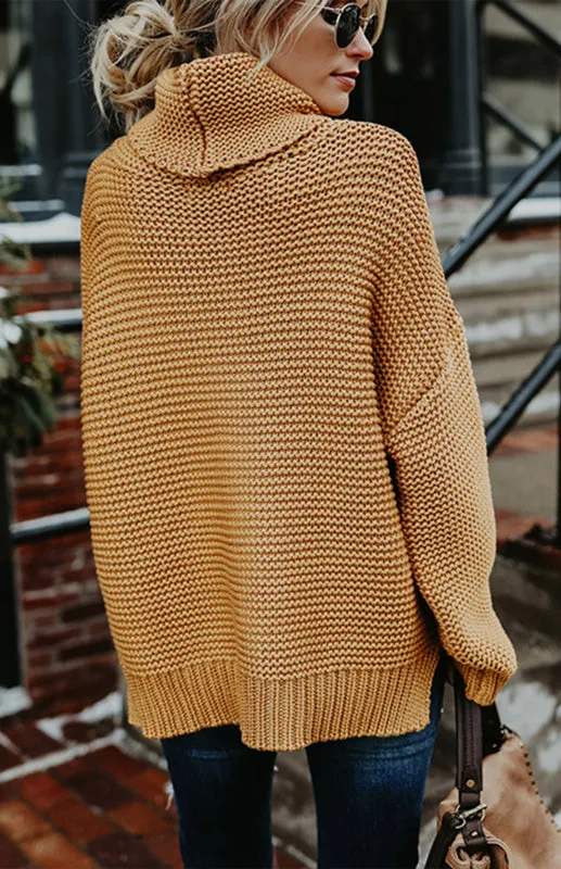 Thick Knitted Chunky Turtle Neck Sweater
