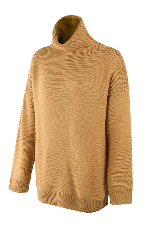Thick Knitted Chunky Turtle Neck Sweater