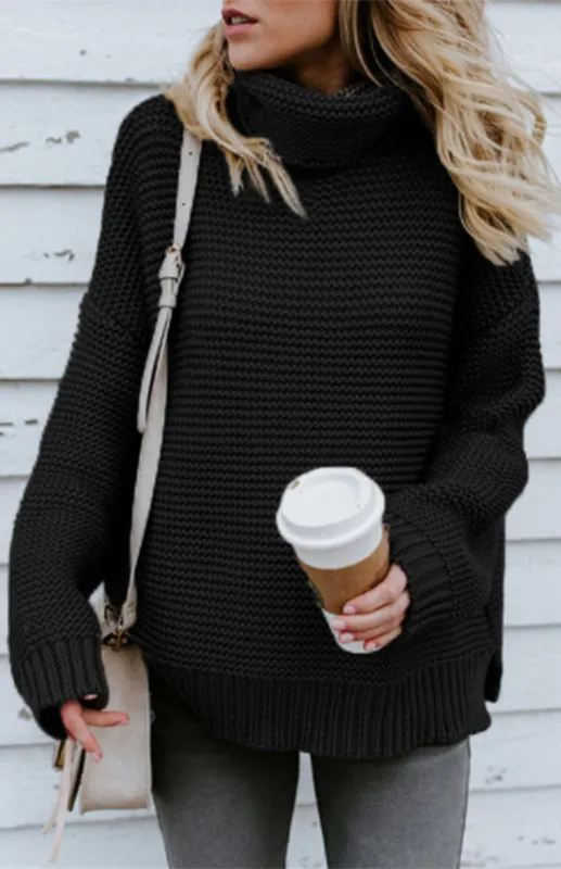 Thick Knitted Chunky Turtle Neck Sweater