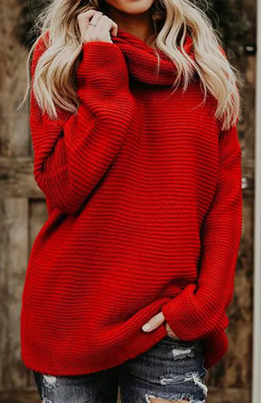 Thick Knitted Chunky Turtle Neck Sweater